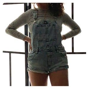 PacSun Denim Overall Shorts